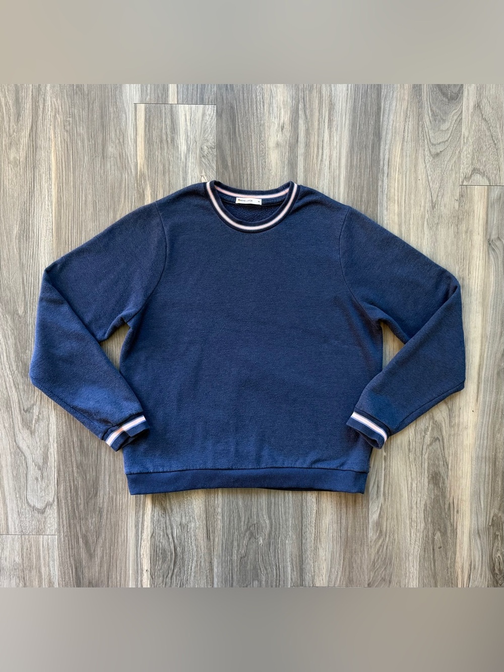Marine Layer Crewneck Sweatshirt in Navy & Pink Size M